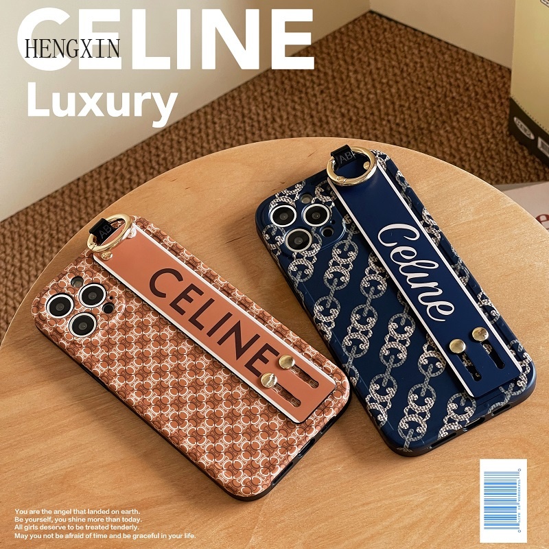 Luxury and fashionable wrist strap holder phone case suitable for iPhone 15 14 11 12 13 Pro Max shockproof silicone protective case