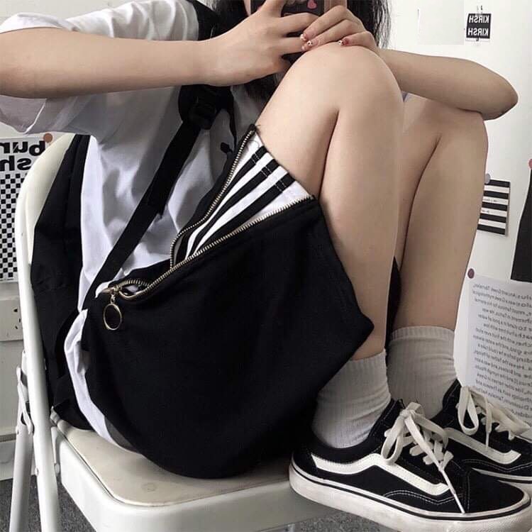 Quần Short 3 Sọc Phối Khóa PEONYB Unisex [FREESHIP]  Sooc đùi ống rộng thể thao hàn quốc cá tính nam nữ Ulzzang