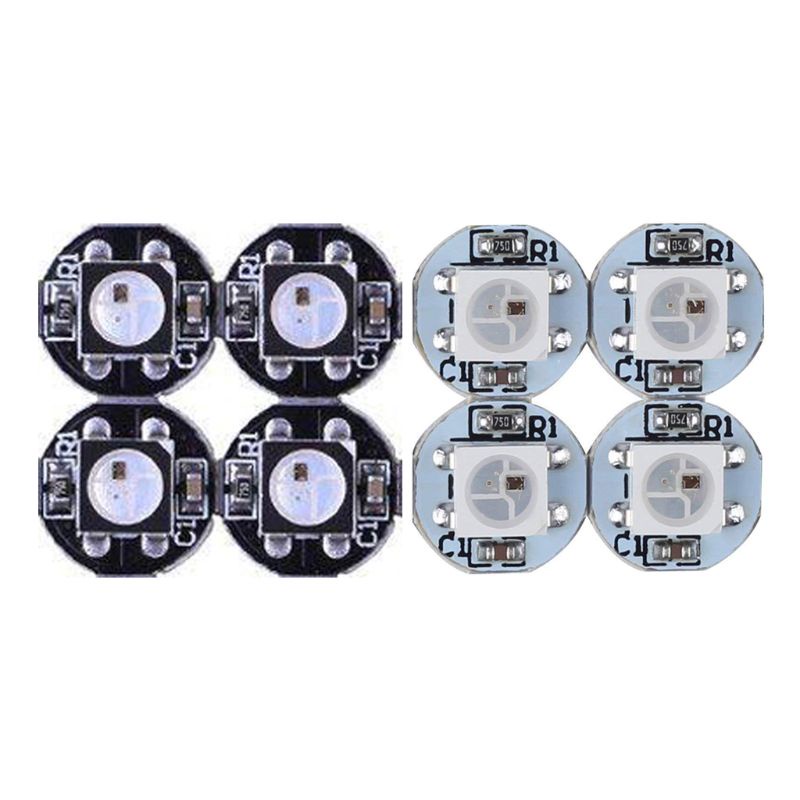 HL 100 chiếc WS2812B LED có thể định vị riêng WS2811 IC rgb Trắng Đen 2812b