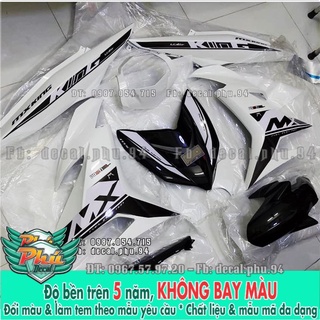 Tem rời ex 150 mx king trắng đen 2 -1