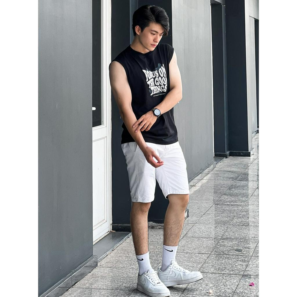 Áo Tank Top TORANO Chất Liệu Mềm Mại, Thoáng Mát, Co Giãn Tốt,  họa tiết in Fokus on the good things ESTA008