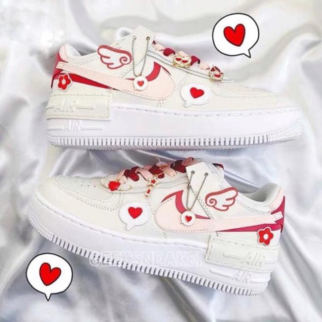 [Real] [GeekSneaker] Giày + Set Custom  Air Force 1 Shadow Gymred : 1 hot