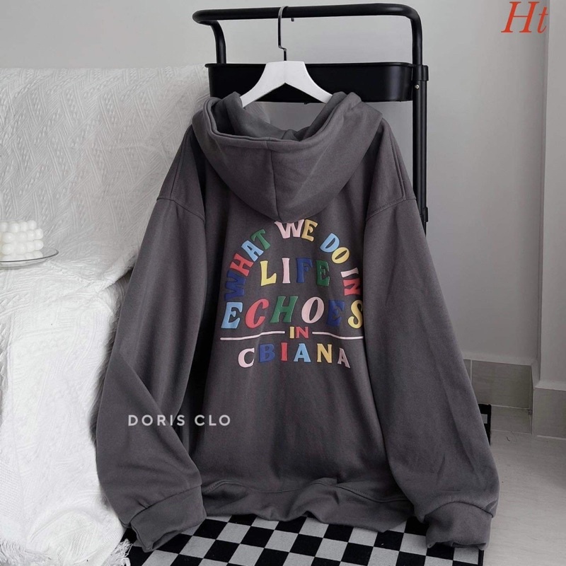 Áo khoá nỉ LIFE sắc màu HT12