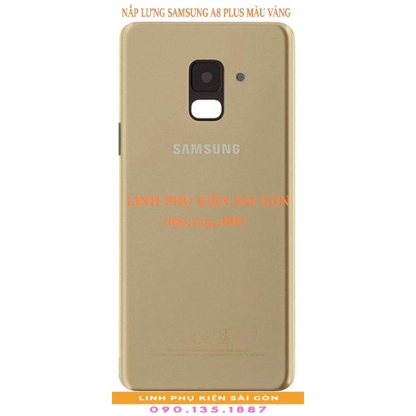 NẮP LƯNG SAMSUNG A8 PLUS MÀU VÀNG