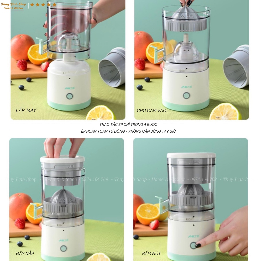-MÁY ÉP NƯỚC CAM THÔNG MINH-DỤNG CỤ VẮT CAM TỰ ĐỘNG MEIZHIKOU CHÍNH HÃNG - KHÔNG CẦN PHẢI DÙNG TAY GIỮ