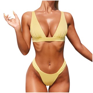 Bikini Màu Trơn Có Đệm Mút Gợi Cảm
