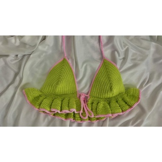 Ruffle top - Áo crochet croptop móc len handmade - ảnh thật