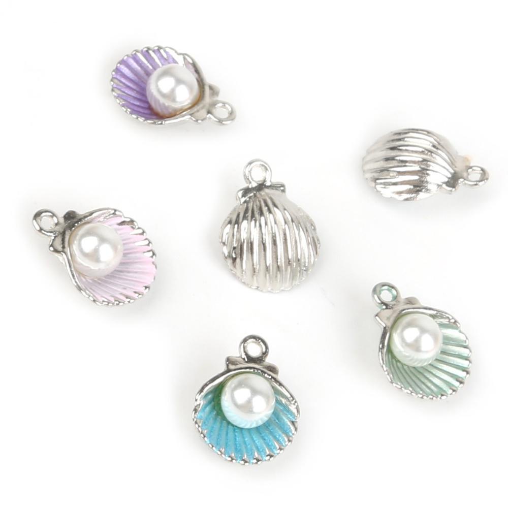 Set 10 Mặt Vòng cổ Hình Vỏ Sò 12x15mm