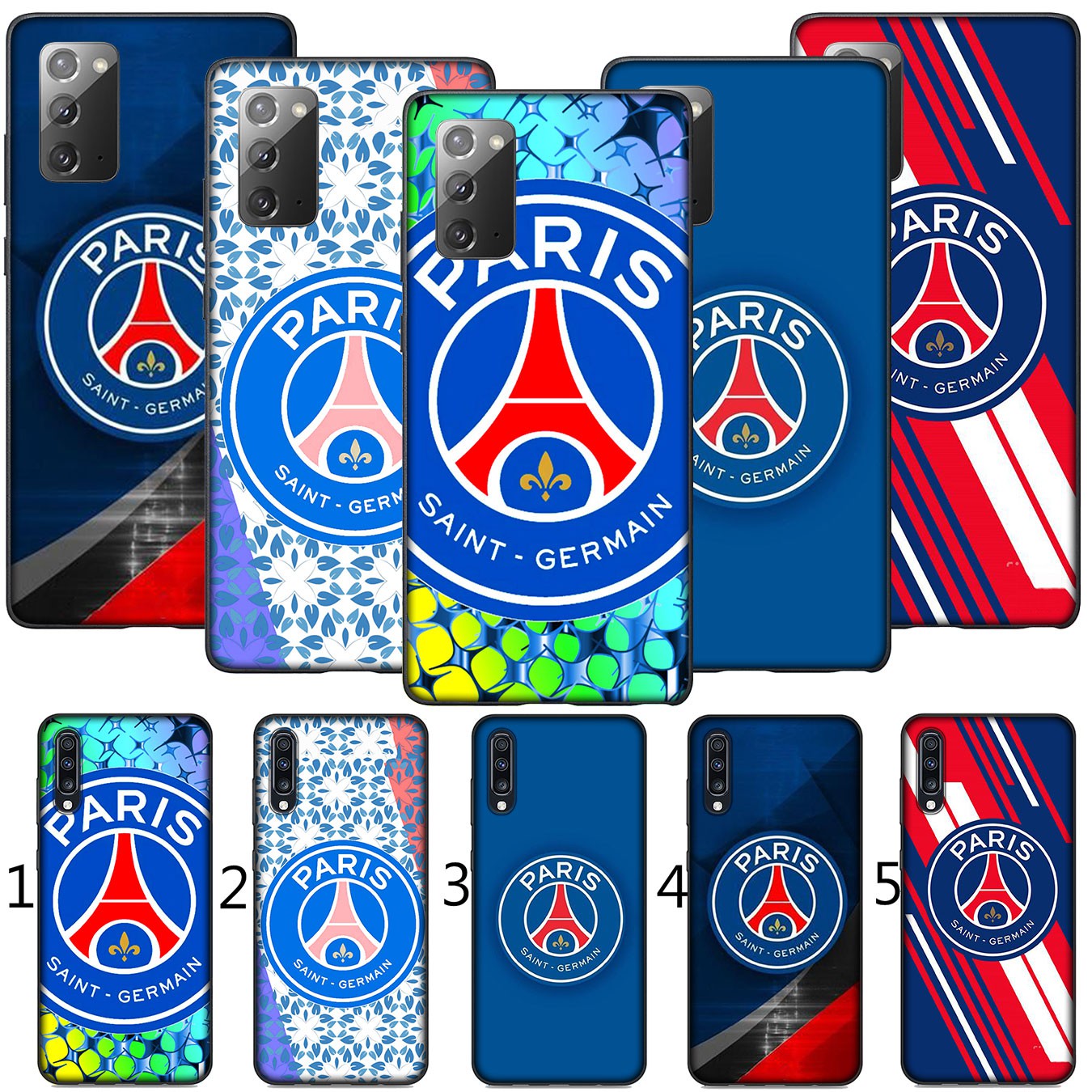 Samsung Galaxy S9 S10 S20 FE Ultra Plus Lite S20+ S9+ S10+ S20Plus Casing Soft Silicone Phone Case Paris Saint Germain logo Football Cover