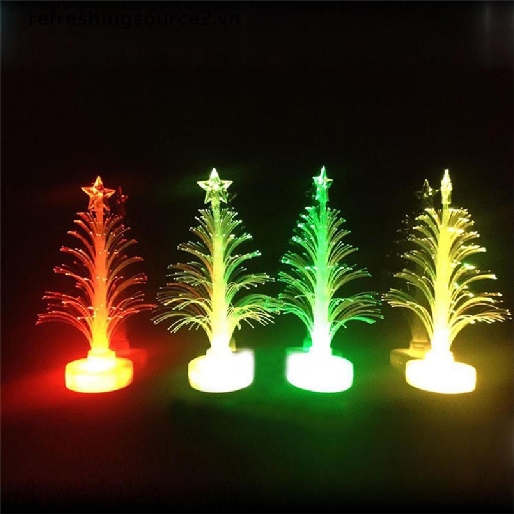 Đèn LED hình cây thông noel sợi quang nhiều màu sắc trang trí độc đáo