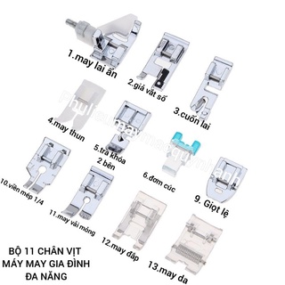 Bộ 11 chân vịt máy may gia đình đa năng