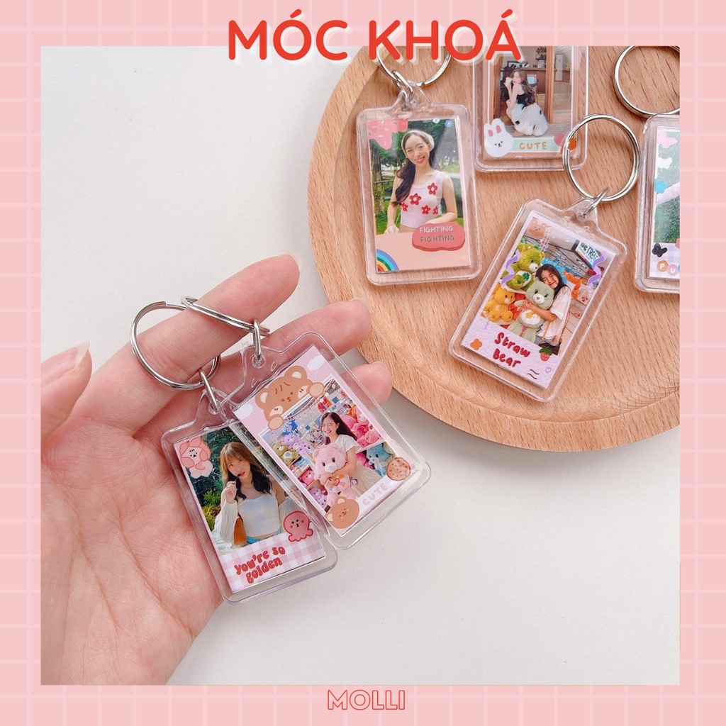 Móc khoá hình chữ nhật thiết kế Molli