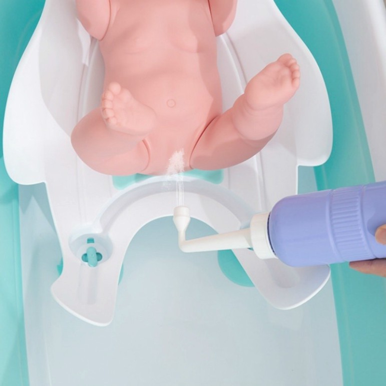 Ghế ngồi, nằm rửa mông an toàn tiện lợi cho bé và mẹ, thích hợp cho trẻ sơ sinh từ 3-18 tháng