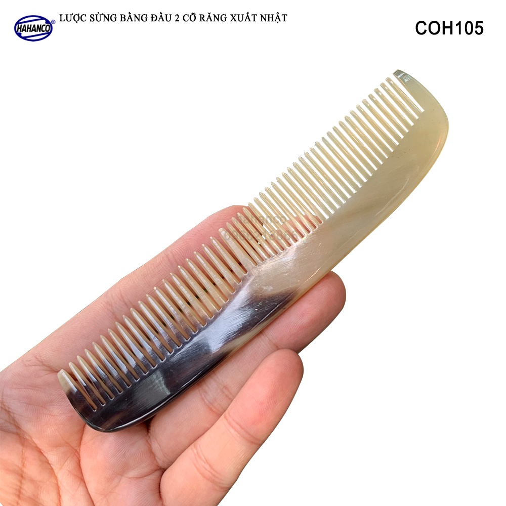 Lược sừng HAHANCO COH105 Lược Bằng Đầu 2 Loại Răng Xuất Nhật