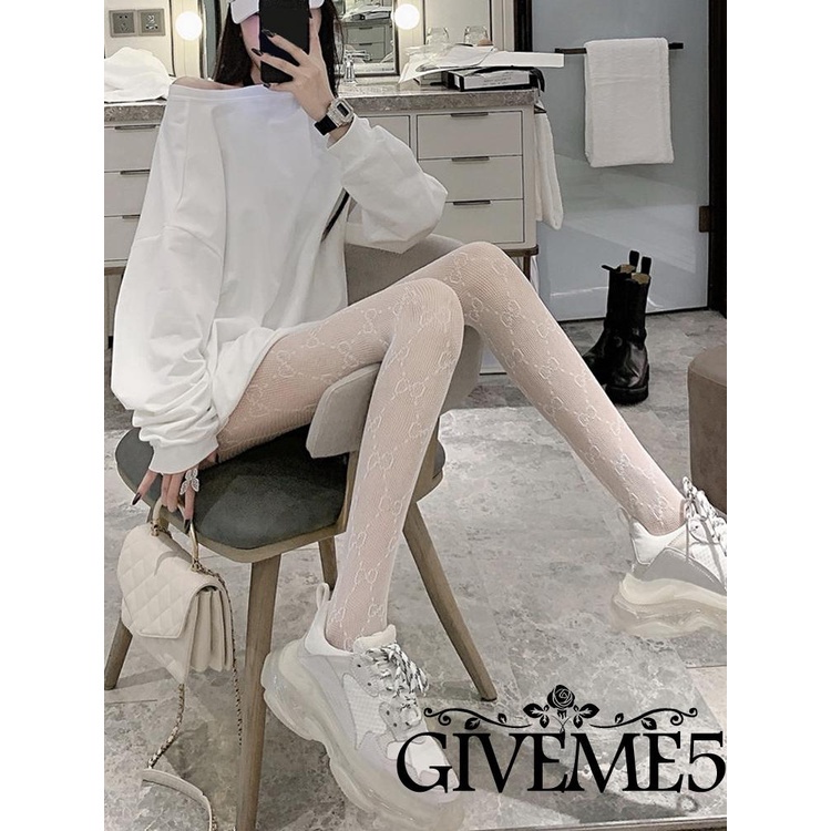 Quần tất lưới in họa tiết chữ G đôi gợi cảm thời trang dành cho nữ