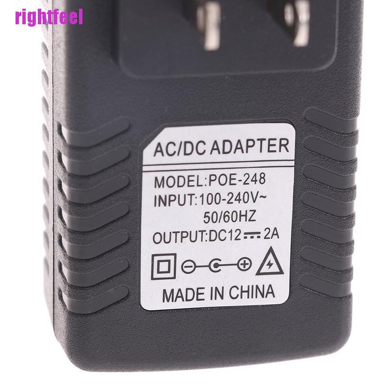 Rightfeel AC 110V-240V to DC 12V 15V 24V 48V 0.5A 1A POE Injector power adapter