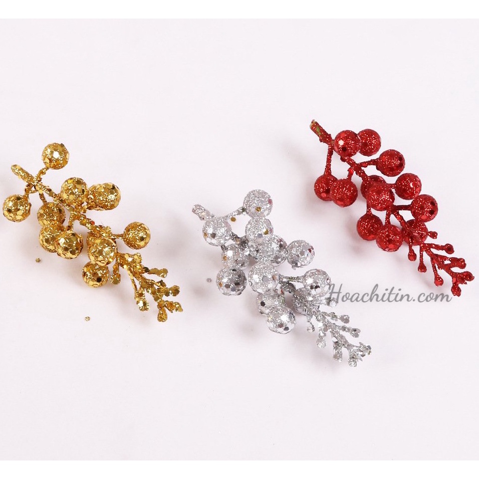 Trái sung kim tuyến trang trí tháp bánh tháp nước phụ kiện treo Tết