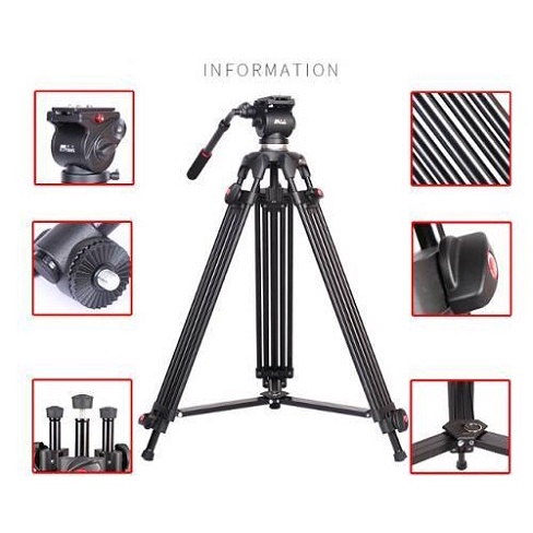 CHÂN MÁY QUAY TRIPOD CHUYÊN NGHIỆP JIEYANG JY0508A ĐẦU BALL HEAD