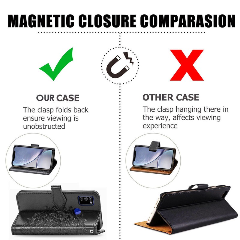 Ốp Lưng Điện Thoại Dạng Ví Da Lật Dành Cho Samsung Galaxy A02s A03s A12 A13 A72 A52 A32 A22 A20s A52s M32