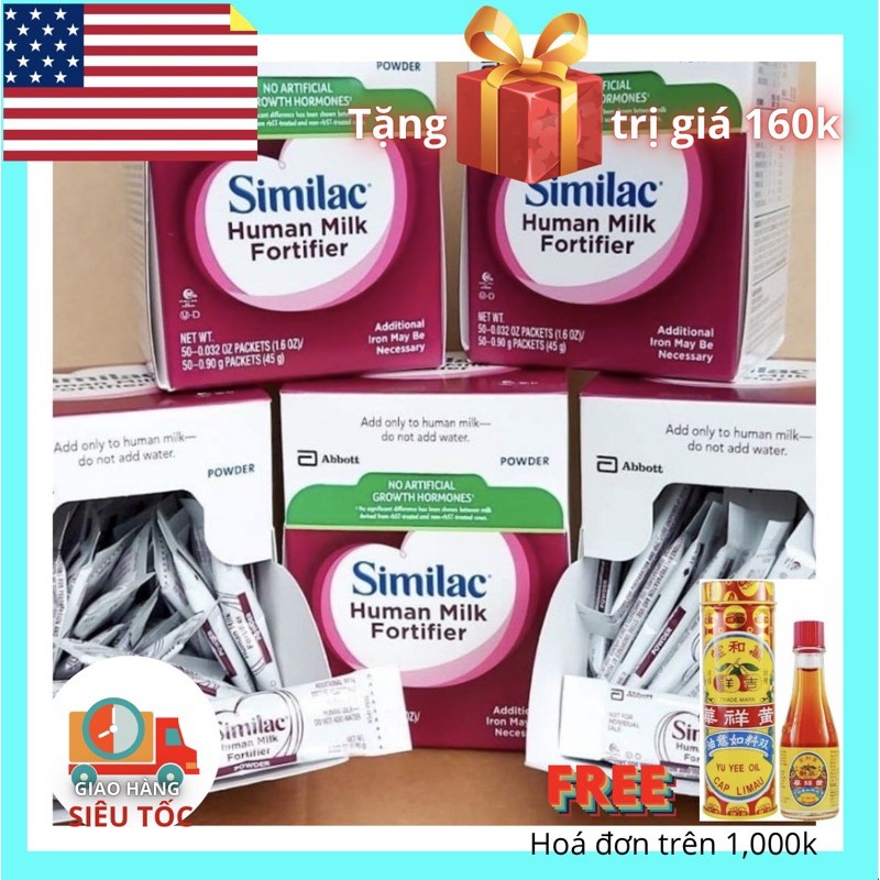 Sữa Similac Human Milk Fortifier 45gram [Hộp 50 gói x 0.9g] SIMILAC HMF ABBOTT BOX