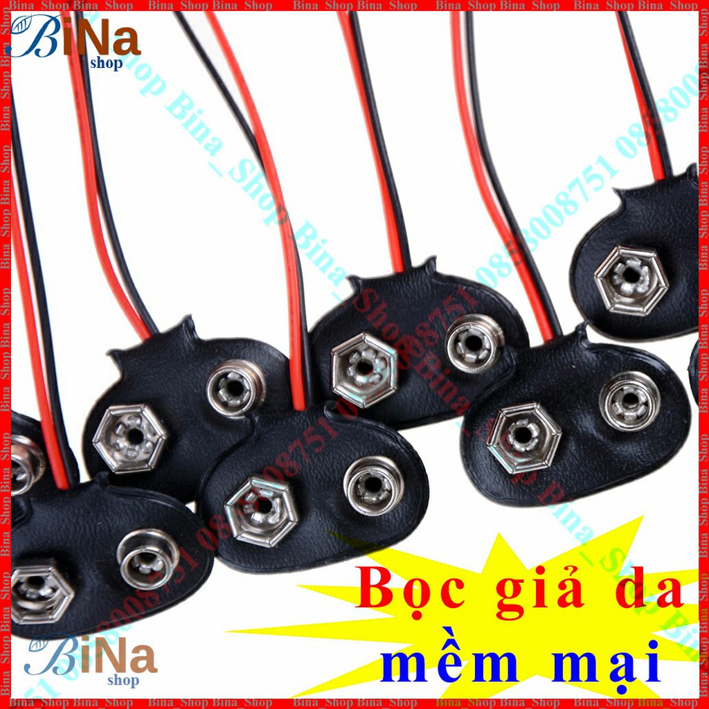 Đế pin 9v có dây dài 15cm Cáp nối pin 9V chữ I chữ T tự chọn