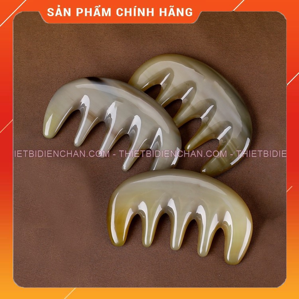 Lược Sừng Trâu Răng Thưa Massage Đầu