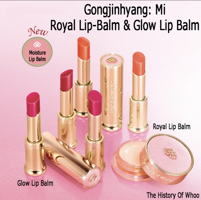 Son dưỡng môi hồng tự nhiên Whoo Mi Glow Lip Balm 3,3 màu đỏ, hồng, cam/ Ohui công ty chính hãng - quà tặng phụ nữ