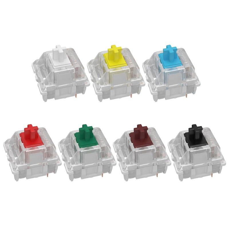 ✿ Gateron 3Pin Switches black red brown blue clear green yellow SMD LED Gateron Switch for Mechanical Keyboard fit MX GK61