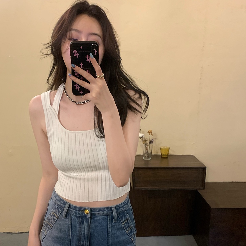 SUXI Áo Hai Dây Dáng Ôm Màu Sắc Thời Trang Xuân Hè Cho Nữ