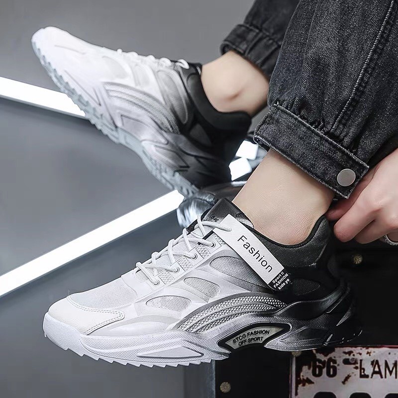 Giày thể thao nam màu Loang có 2 màu xanh đen siêu đẹp