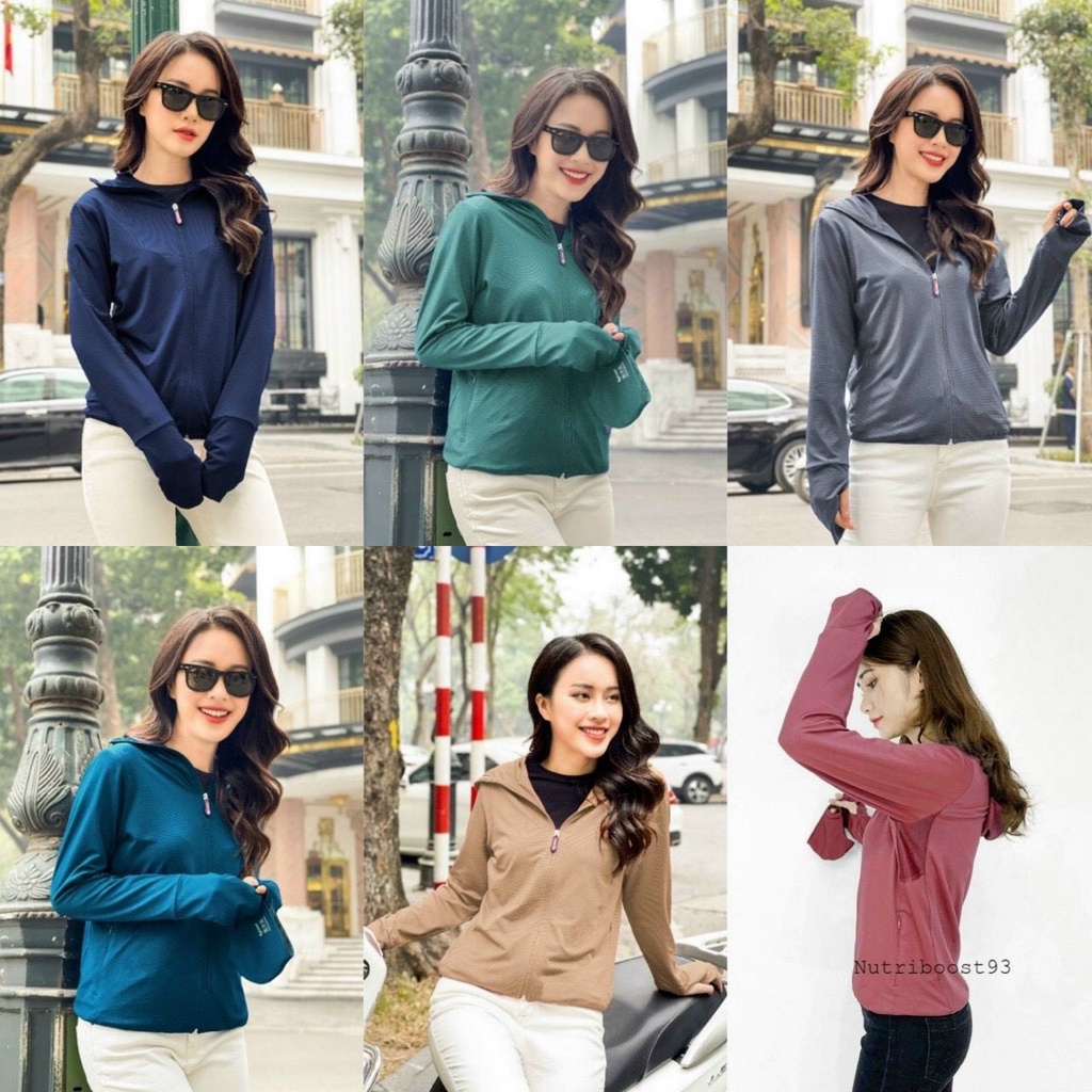 ÁO CHỐNG NẮNG 2 LỚP CAO CẤP, ĐỤC LỖ TOÀN THÂN KÈM KHẨU TRANG, CHỐNG TIA UV