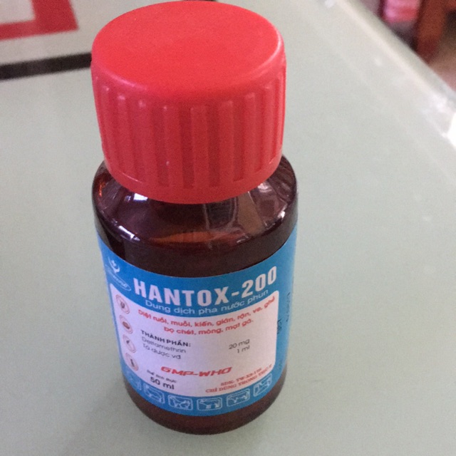 HANTOX 200 50ml - Pha nước loại trừ Ruồi, Muỗi, Ve, Bọ Chét , Mạt Gà