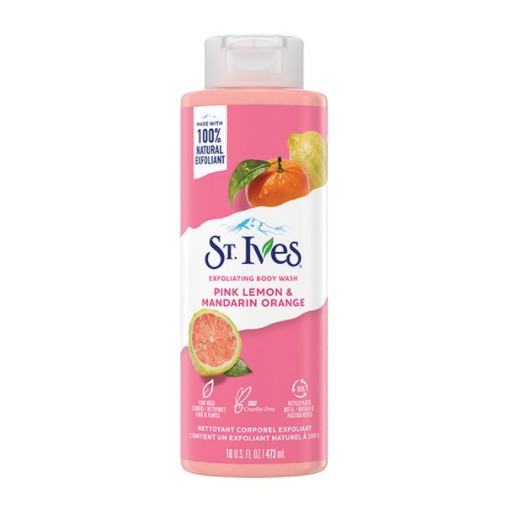  Sữa tắm dưỡng da và tẩy tế bào chết St.Ives Muối biển, Bơ yến mạch, Cam chanh 473ml