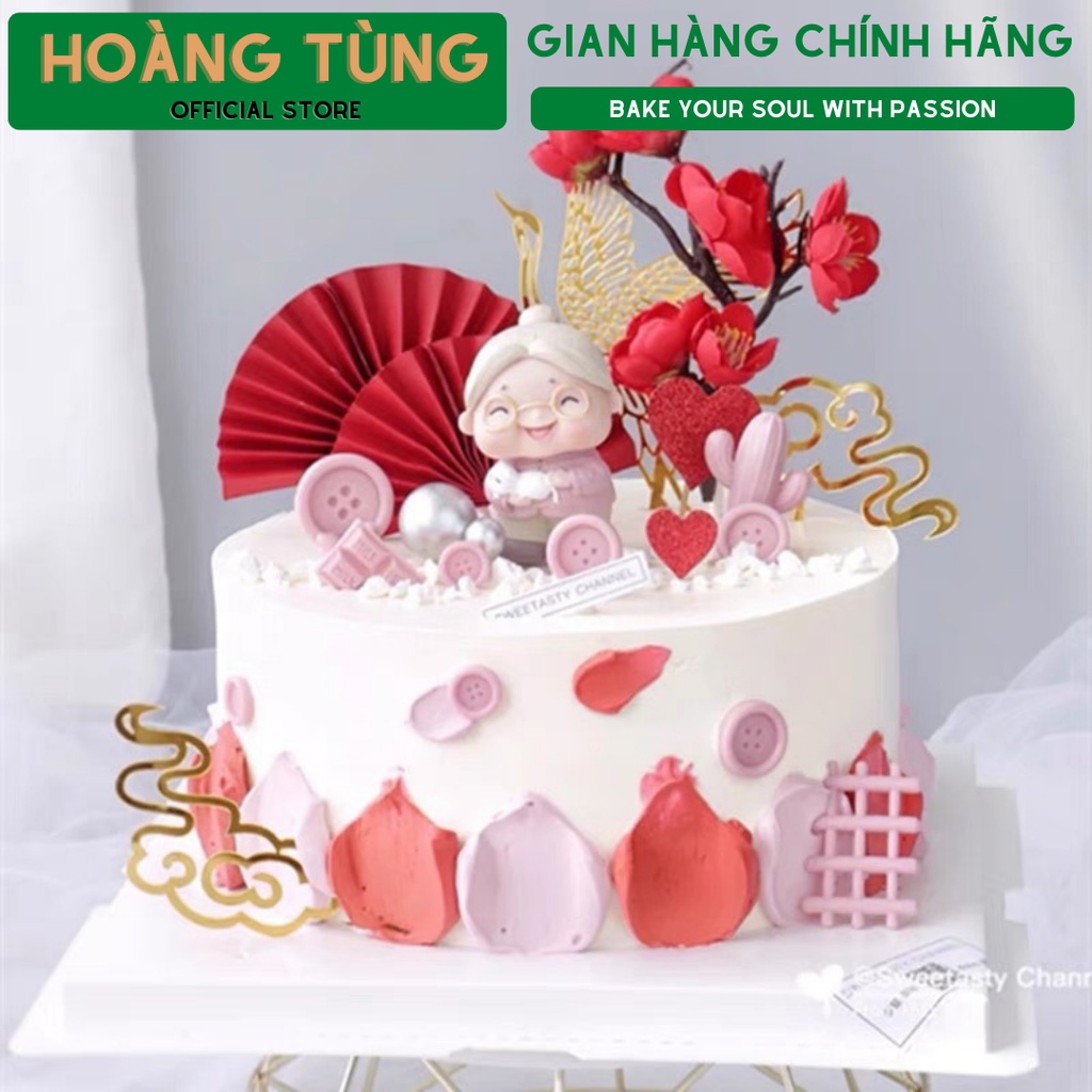 Set trang trí bánh kem ông bà nội