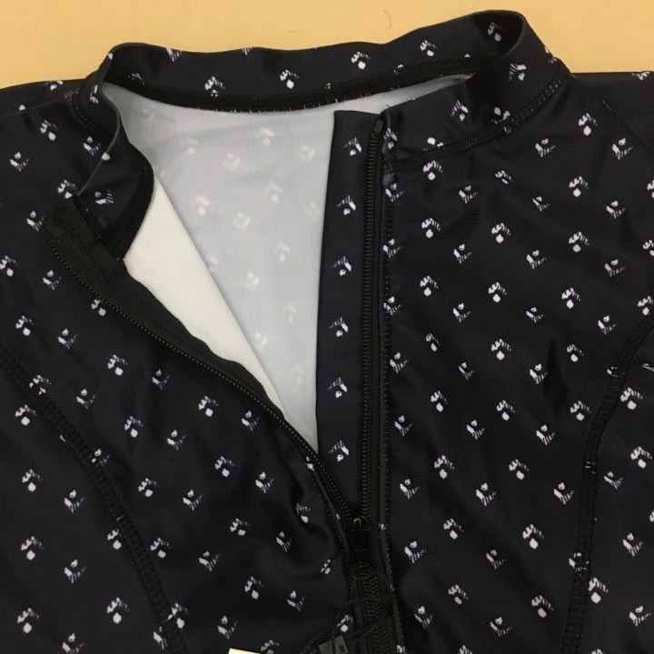 CÓ SẴN bộ đồ bơi nữ liền mảnh kéo khóa trước đen họa tiết nhí | BigBuy360 - bigbuy360.vn