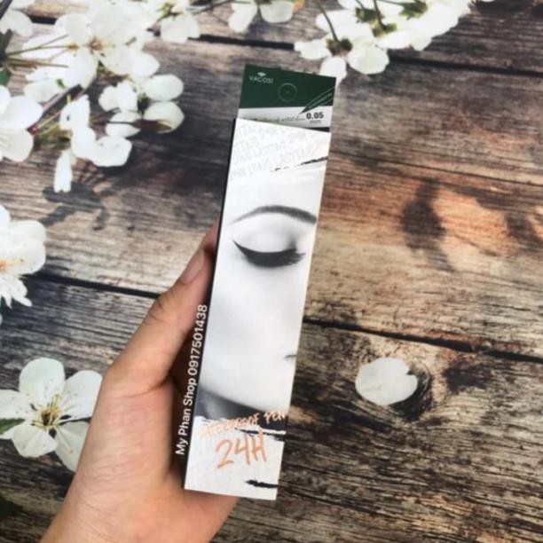 BÚT KẺ MẮT NƯỚC VACOSI 24H WATERPROOF PEN - ĐEN BÓNG 24H KHÔNG TRÔI | BigBuy360 - bigbuy360.vn