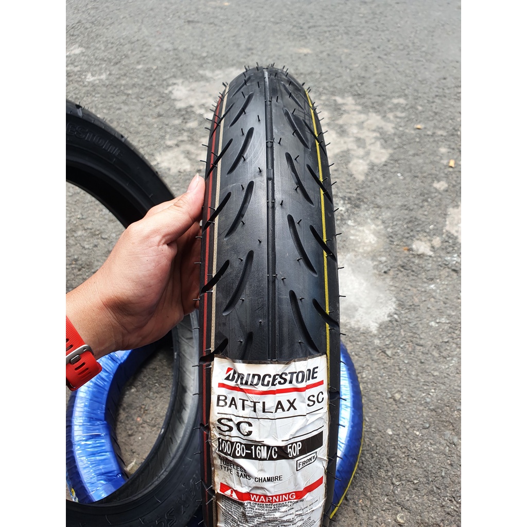 Cặp vỏ lốp xe Bridgestone Battlax SC cao cấp cho Honda SH125 150 size 100/80-16 và 120/80-16, giá 1 cặp