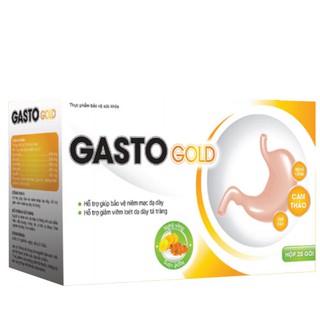 Gasto Gold - Hỗ trợ giảm viêm loét dạ dày tá tràng, bảo vệ niêm mạc dạ dày (20 gói)