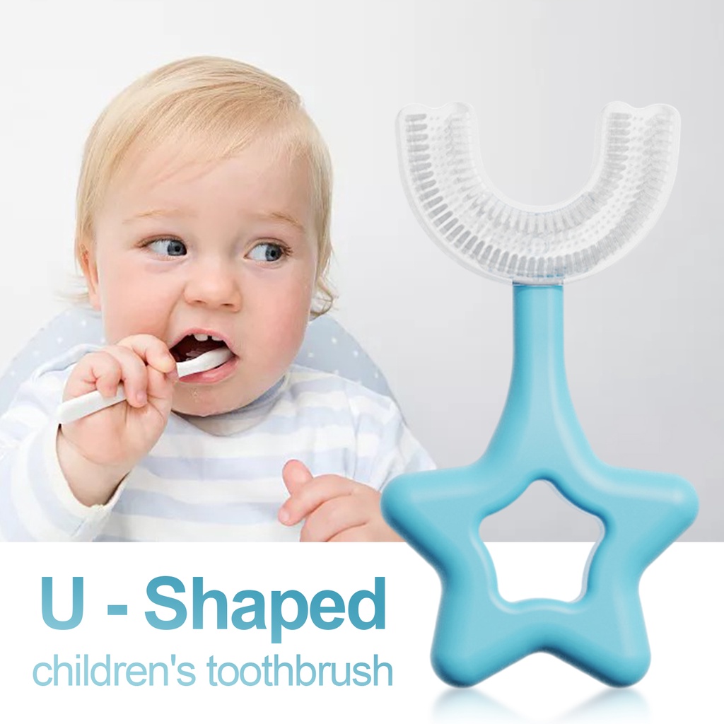 Bàn Chải Đánh Răng Silicon Mềm Mại Hình Chữ U Fenteer1 Cho Bé