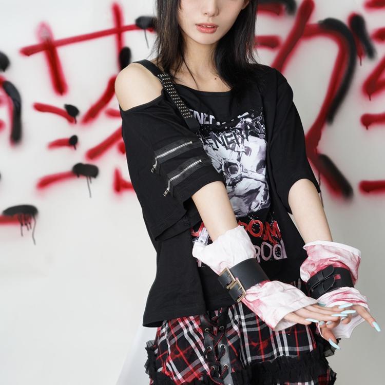 Áo Thun Nữ y2k Millennium Fallen Phong Cách Punk Millennium y2k