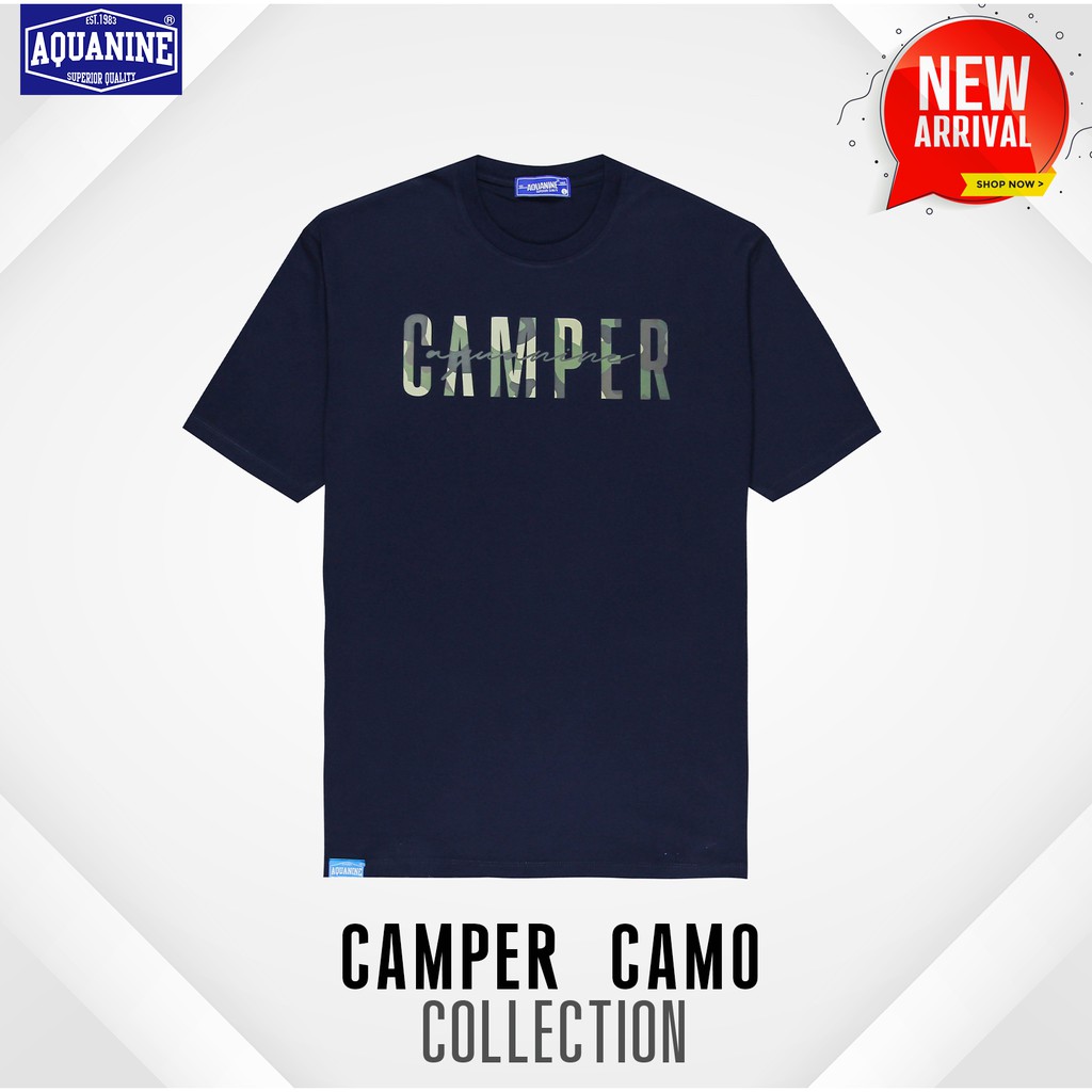 AQUANINE Áo Thun Nam Nữ CAMPER CAMO Mẫu Áo Sơ Mi Cắm Trại Tối Giản Đường Phố Xác Thực Giấy Phép
