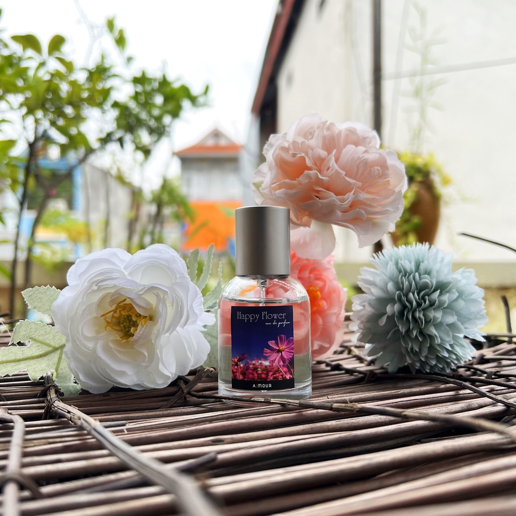 [Amour Happy Flower] Nước Hoa Nữ Nguyên Liệu Nhập Pháp Hương Thơm Nhẹ Nhàng Cuốn Hút 30ml - Dạng Xịt