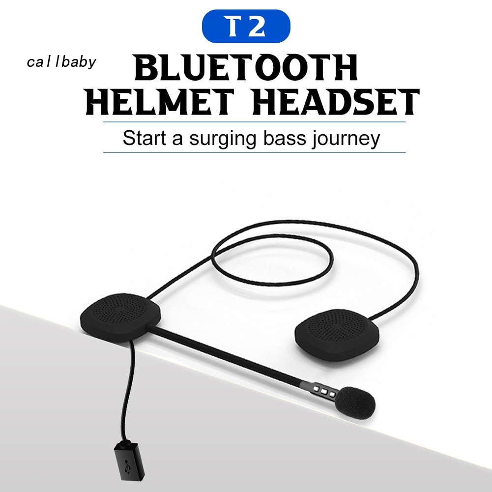 Tai Nghe Bluetooth Không Dây T2 5.0 Gắn Mũ Bảo Hiểm Khi Đi Xe Máy