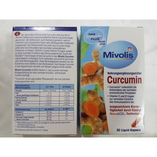 Mivolis Curcumin, xách tay Đức