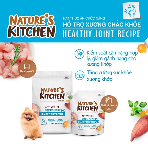 [GIÁ SẬP SÀN]  [2kg] ANF - Nature's Kitchen - thức ăn cho chó mọi lứa tuổi – 5 công dụng nổi bật