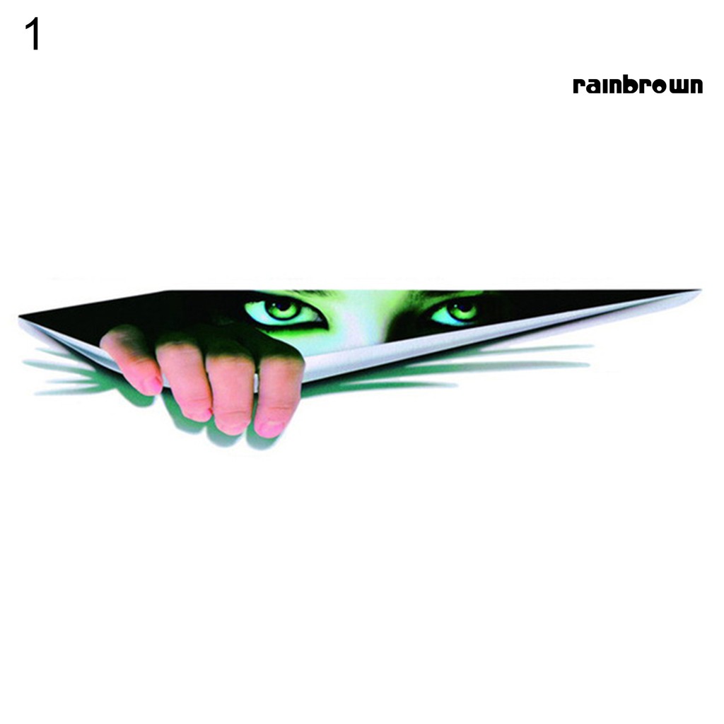 Sticker Dán Xe Hơi Hình Đôi Mắt 3d Sáng Tạo Chống Thấm Nước