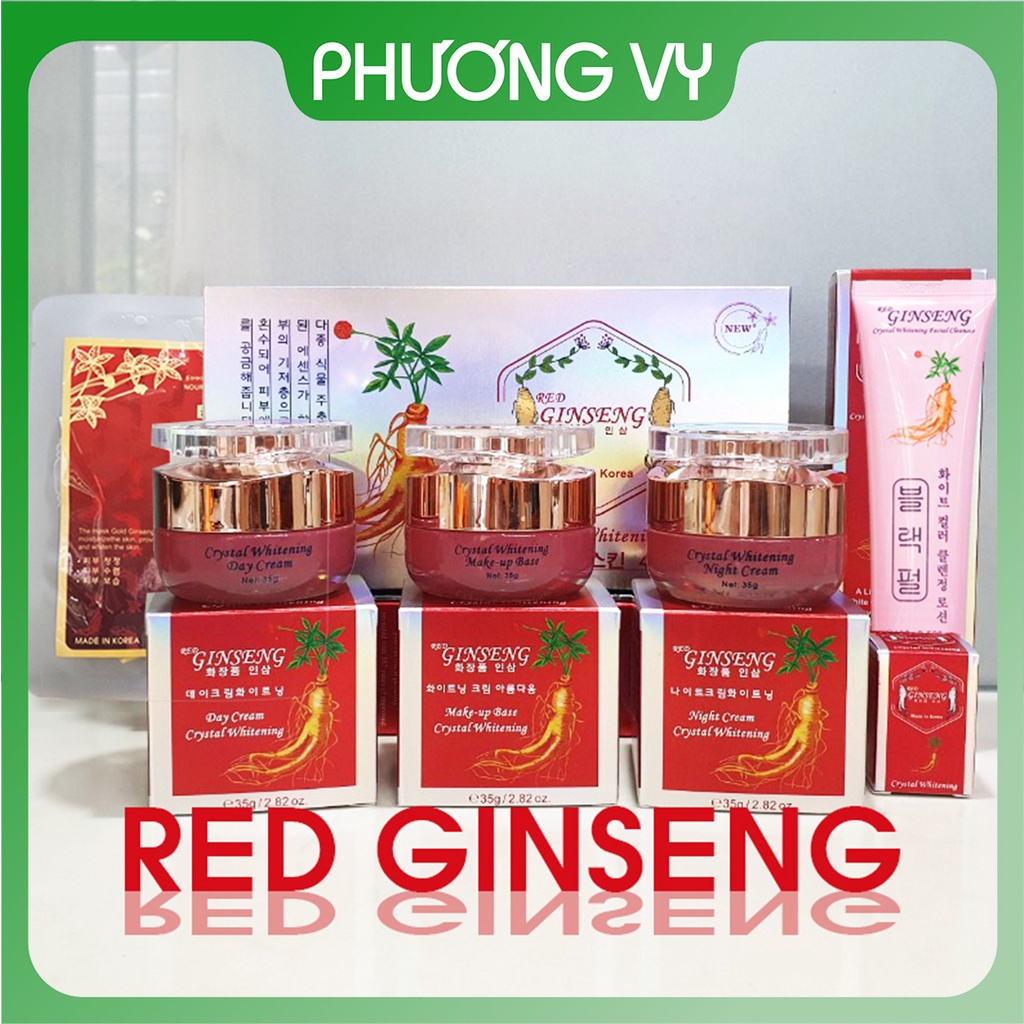 Kem đêm Red Ginseng Hồng Sâm, giúp làm sạch nám tàn nhang và dưỡng trắng da, kem sâm, mỹ phẩm Ginseng.