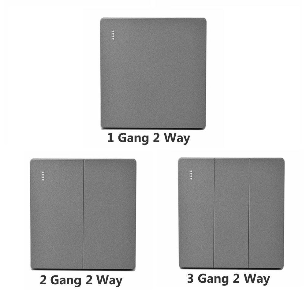 Công Tắc Đèn Tường Nhám Màu Xám Loại Lớn 86mm 24 Nút Bấm Zaijie