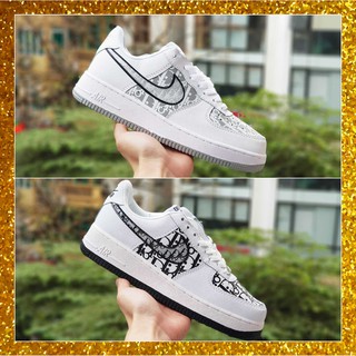 Giày Sneaker Trắng Đen + Trắng Xám