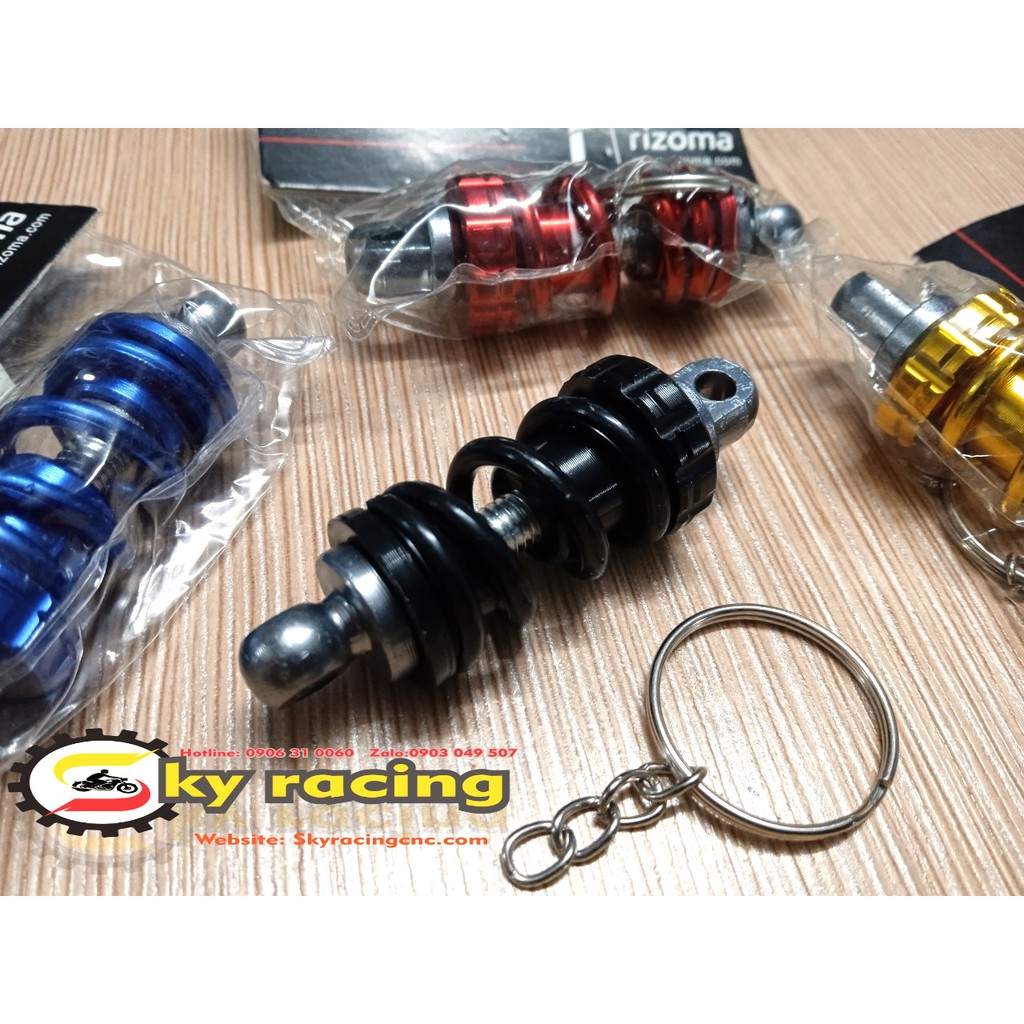Móc khóa Nhôm Phuộc xe máy  nhiều màu cực chất cho xe máy